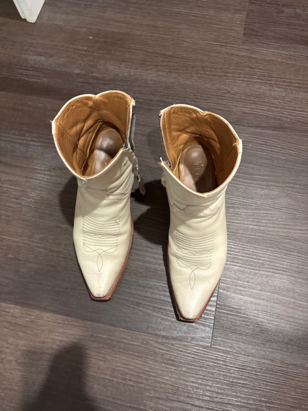 Tecovas Women's Cream Western Ankle Boots